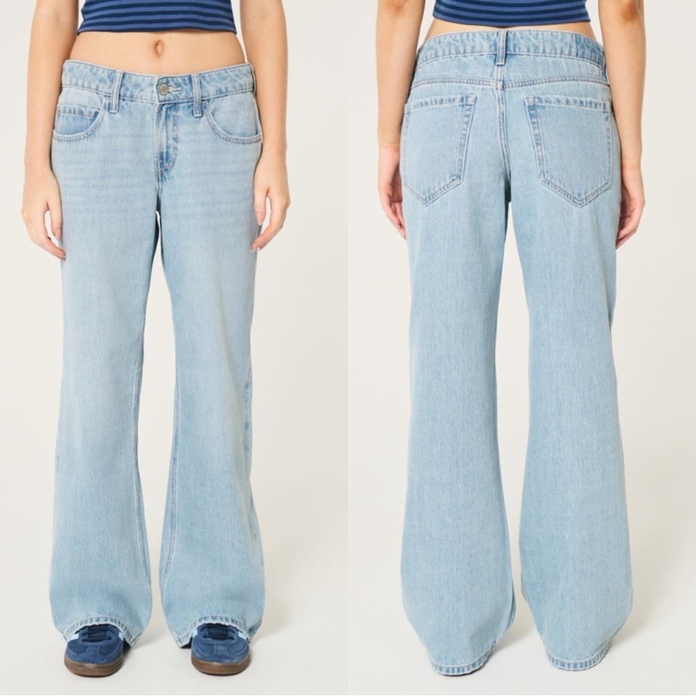 Hollister Women’s Low Rise Baggy Jeans in Medium Wash 00R W24